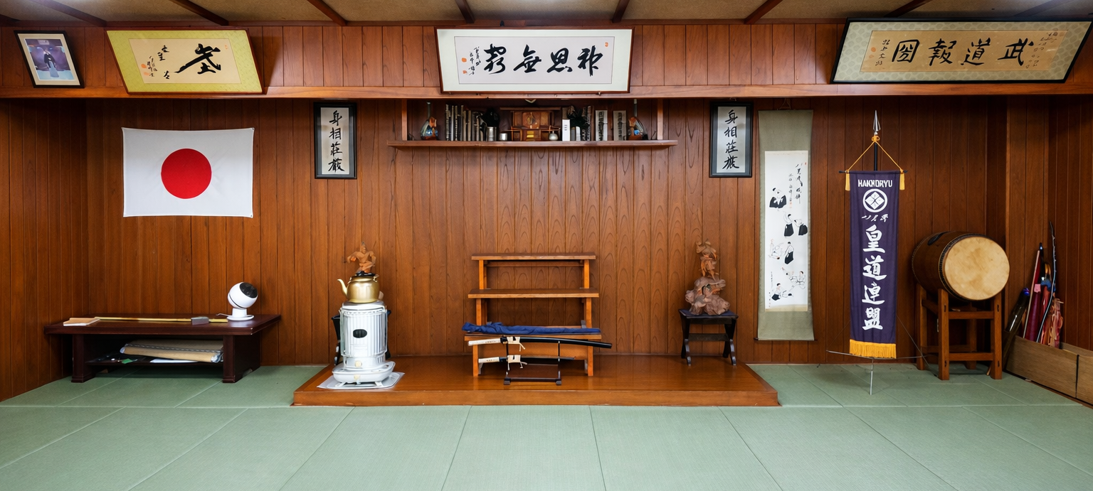 八光流柔術の本部道場の正面